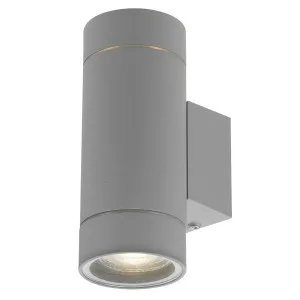 Telbix Kman 12W LED Up/Down Wall Light Silver by Telbix, a Outdoor Lighting for sale on Style Sourcebook