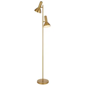 Telbix Hyvik Floor Lamp Brass by Telbix, a Floor Lamps for sale on Style Sourcebook