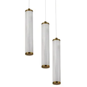 Calibo Charm 3 Light Cluster LED Pendant Light Brass by Calibo, a Pendant Lighting for sale on Style Sourcebook