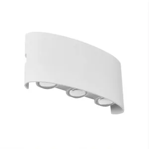 White Vencha Opula 6 Light LED Up/Down Wall Light IP54 Warm White by Vencha, a Outdoor Lighting for sale on Style Sourcebook