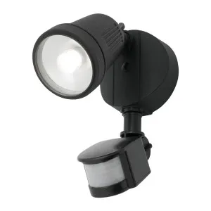 Otto Single 12W LED Exterior Adjustable Spot Light With Sensor Black by Mercator, a Outdoor Lighting for sale on Style Sourcebook