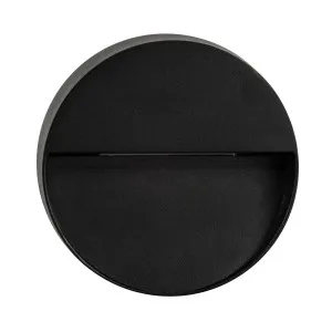 Round Matte Black Virsma IP54 Surface Mounted 4W LED Step Light Tri Colour by Havit, a Outdoor Lighting for sale on Style Sourcebook