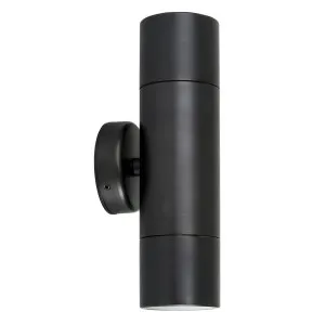 Matte Black Tivah Exterior Up/Down Stainless Steel Pillar LED Light 12V MR16 2 x 5W Tri Colour by Havit, a Outdoor Lighting for sale on Style Sourcebook