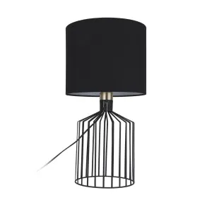 Domus Ashley Black Wire Cage Table Lamp (E27) Medium by Domus, a Table & Bedside Lamps for sale on Style Sourcebook