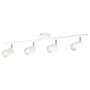 Mercator Thorpe White Adjustable LED Bar Light 4 Light by Mercator, a Spotlights for sale on Style Sourcebook