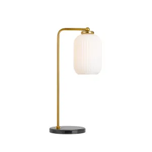 Telbix Lark Table Lamp Edison Screw (E27) Antique Gold and Black Marble by Telbix, a Table & Bedside Lamps for sale on Style Sourcebook