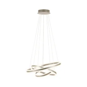 Eglo Tonarella Champagne Dimmable Designer LED Pendant Light 3 Ring by Eglo, a LED Lighting for sale on Style Sourcebook