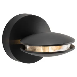 Mercator Calvin Black Indoor / Outdoor LED IP54 Wall Light Cool White by Mercator, a Outdoor Lighting for sale on Style Sourcebook