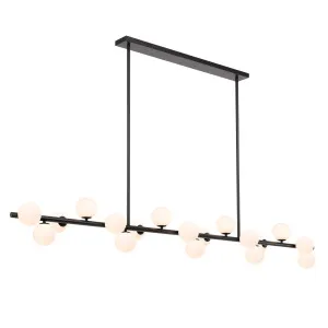 Telbix Moran Large 18 Light Linear Pendant Black & Opal by Telbix, a Pendant Lighting for sale on Style Sourcebook