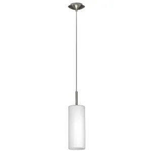 Eglo Troy 3 Opal Frosted White Glass Pendant Light 1 Light by Eglo, a Pendant Lighting for sale on Style Sourcebook