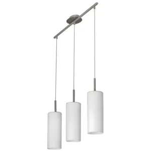 Eglo Troy 3 Opal Frosted White Glass Pendant Light 3 Light by Eglo, a Pendant Lighting for sale on Style Sourcebook