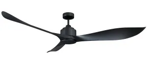 Eagle 66" XL DC 3 Blade Ceiling Fan And Remote Control Black by Mercator, a Ceiling Fans for sale on Style Sourcebook