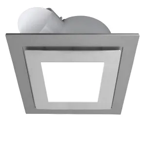 Square Ventair Airbus 200 Pro-V Bathroom Exhaust Fan With 10W LED Light Silver by Ventair, a Exhaust Fans for sale on Style Sourcebook