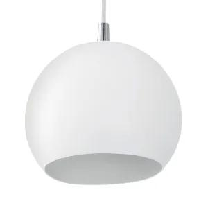 Eglo Petto 1 With White Steel Shade LED Pendant Light 1 Light by Eglo, a Pendant Lighting for sale on Style Sourcebook