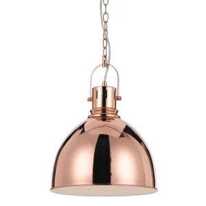 Telbix Market Metal Dome Shade Pendant Light Copper by Telbix, a Pendant Lighting for sale on Style Sourcebook