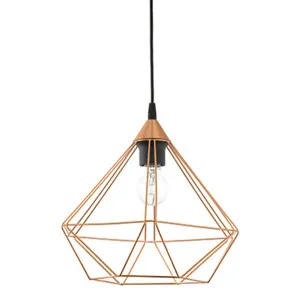 Eglo Tarbes Copper Cage Pendant Light 1 Light Large by Eglo, a Pendant Lighting for sale on Style Sourcebook