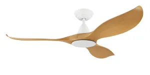 Eglo Noosa 52" 3 Blade DC Indoor/Outdoor Ceiling Fan With Remote Control Bamboo and White by Eglo, a Ceiling Fans for sale on Style Sourcebook