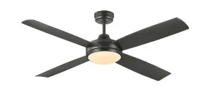 Mercator Airnimate 52" 1300mm 4 Blade Indoor/Outdoor Ceiling Fan With 20W LED Light Black by Mercator, a Ceiling Fans for sale on Style Sourcebook