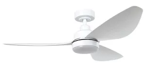 Eglo Torquay 48" 3 Blade DC Indoor/Outdoor Ceiling Fan With 20W CCT Dimmable LED Light White by Eglo, a Ceiling Fans for sale on Style Sourcebook