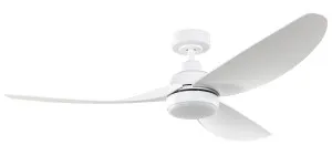 Eglo Torquay 56" 3 Blade DC Indoor/Outdoor Ceiling Fan With 20W CCT Dimmable LED Light White by Eglo, a Ceiling Fans for sale on Style Sourcebook