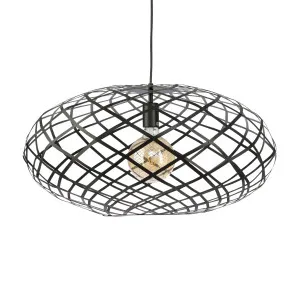 Fiorentino Wembley Black Metal Pendant Light Edison Screw (E27) Small by Fiorentino, a Pendant Lighting for sale on Style Sourcebook