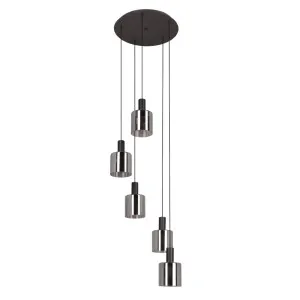 Eglo Gorosiba Chrome Pendant Light (E27) 5 Light by Eglo, a Pendant Lighting for sale on Style Sourcebook