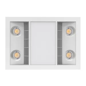 Manrose Capri 3 in 1 Bathroom Exhaust Fan, Heater & Light White by Manrose, a Exhaust Fans for sale on Style Sourcebook