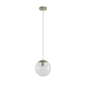 Domus Bubble 200 Clear Glass Pendant Light Edison Screw (E27) Antique Brass by Domus, a Pendant Lighting for sale on Style Sourcebook