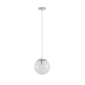 Domus Bubble 200 Clear Glass Pendant Light Edison Screw (E27) Chrome by Domus, a Pendant Lighting for sale on Style Sourcebook