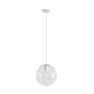 Domus Bubble 250 Clear Glass Pendant Light Edison Screw (E27) White by Domus, a Pendant Lighting for sale on Style Sourcebook