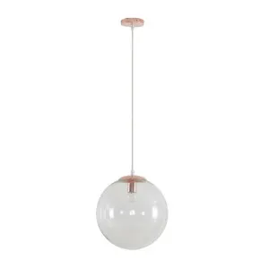 Domus Bubble 300 Clear Glass Pendant Light Edison Screw (E27) Rose Gold by Domus, a Pendant Lighting for sale on Style Sourcebook