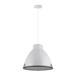 Domus 1 Light Riley Metal Pendant Light (E27) White by Domus, a Pendant Lighting for sale on Style Sourcebook