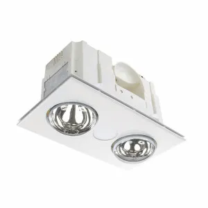 Brilliant Horizon 2 Bathroom 3-In-1 Exhaust Fan, Heater & Light White by Brilliant, a Exhaust Fans for sale on Style Sourcebook