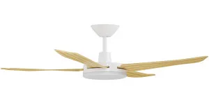 Calibo Enviro 52" (1320mm) DC Ceiling Fan and Remote White & Bamboo by Calibo, a Ceiling Fans for sale on Style Sourcebook