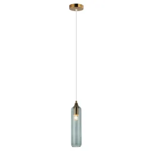 CLA Manga Glass Cylinder Pendant (E27) Blue by Compact Lamps Australia, a Pendant Lighting for sale on Style Sourcebook