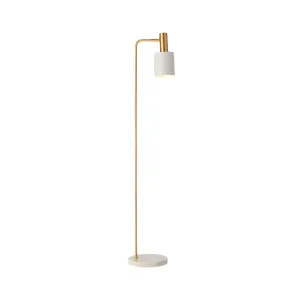 Mayfield Mahala Floor Lamp (E27) White & Brass by Mayfield, a Floor Lamps for sale on Style Sourcebook