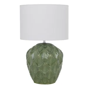 Telbix Diaz Ceramic Table Lamp (E27) Green by Telbix, a Table & Bedside Lamps for sale on Style Sourcebook