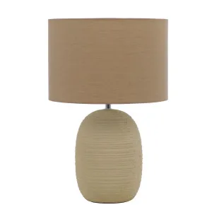 Telbix Arbro Ceramic Table Lamp (E27) Sand by Telbix, a Table & Bedside Lamps for sale on Style Sourcebook