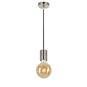 Telbix Lang Cord Pendant Light E27 Nickel by Telbix, a Pendant Lighting for sale on Style Sourcebook