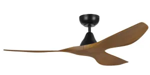 Eglo Surf 52" ABS DC Ceiling Fan Black & Teak by Eglo, a Ceiling Fans for sale on Style Sourcebook