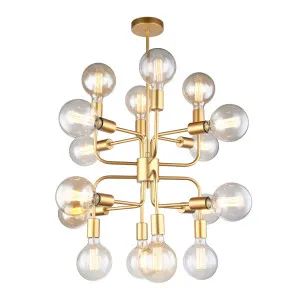 CLA Hexade 16 Light Pendant (E27) Gold by Compact Lamps Australia, a Pendant Lighting for sale on Style Sourcebook