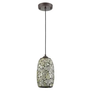 CLA Glaze Hand Blown Mosaic Pendant Light (E27) Dark Stone by Compact Lamps Australia, a Pendant Lighting for sale on Style Sourcebook