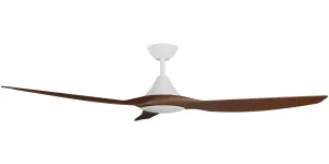 Calibo Smart CloudFan 60" (1520mm) ABS DC Ceiling Fan with 20W CCT LED Light and Remote White & Koa by Calibo, a Ceiling Fans for sale on Style Sourcebook