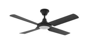 Domus Fresco 52" Coastal Indoor/Outdoor Ceiling Fan with Remote & 18W Dimmable LED Light (IP66) Black by Domus, a Ceiling Fans for sale on Style Sourcebook