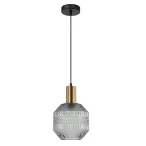 CLA Maraca Glass Jar Pendant Light (E27) Smoke by Compact Lamps Australia, a Pendant Lighting for sale on Style Sourcebook