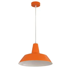 CLA Divo Angled Dome Pendant (E27) Orange by Compact Lamps Australia, a Pendant Lighting for sale on Style Sourcebook