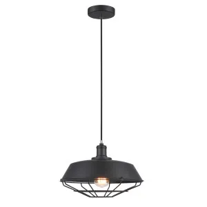 CLA Matrix Iron Dome Pendant Light (E27) Black by Compact Lamps Australia, a Pendant Lighting for sale on Style Sourcebook