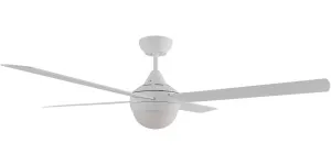 Calibo Kestrel 52" (1320mm) Indoor/Outdoor DC Ceiling Fan with 2x E27 Light & Remote White by Calibo, a Ceiling Fans for sale on Style Sourcebook