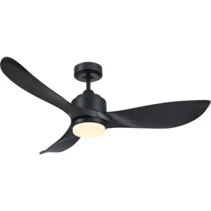 Mercator Eagle II Lite 48" (1220mm) DC Indoor/Outdoor Ceiling Fan with 18W CCT Light & Remote Black by Mercator, a Ceiling Fans for sale on Style Sourcebook