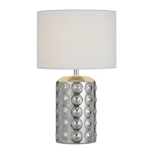 Telbix Nancy Table Lamp (E27) Silver by Telbix, a Table & Bedside Lamps for sale on Style Sourcebook